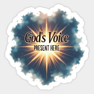 God's Voice Lightning and Clouds -Faith & Divine Presence Sticker